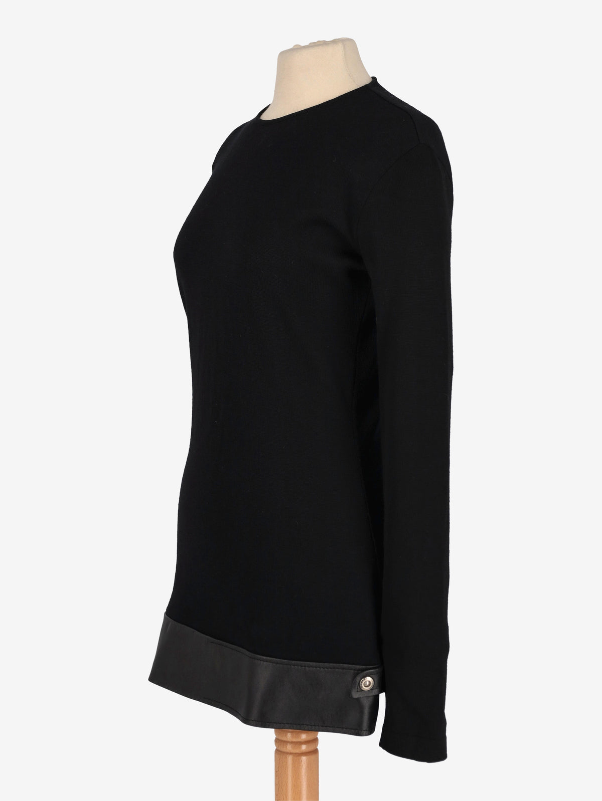 Gianfranco Ferré Wool Sweater with Leather Detail W2511.82  Gianfranco Ferré 