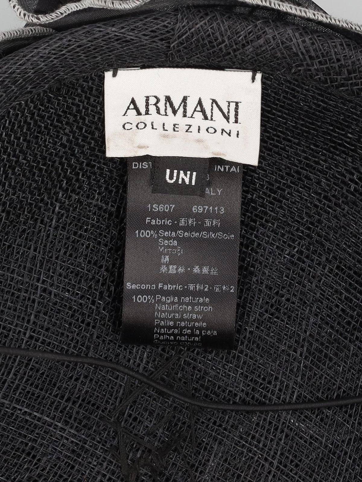 Armani Collezioni Layered Straw Hat W27526.154  Giorgio Armani 