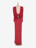 Valentino Boutique Dress with drape and silver leaf embroidery - '80s AR002  Valentino 