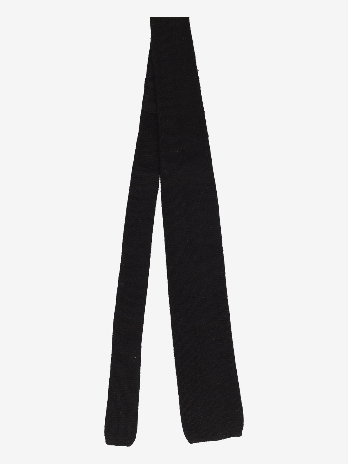 Hermès Black Knitted Wool Tie W24626.6  Hermès 