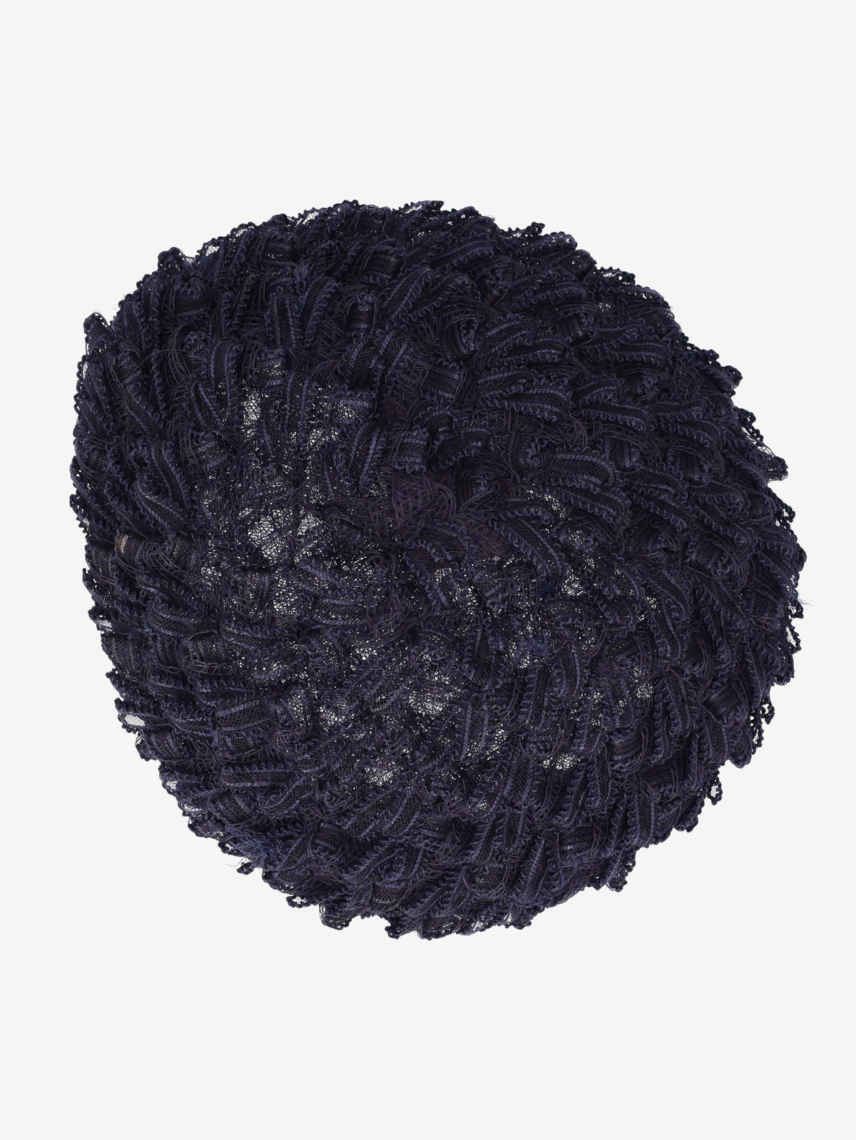 Sculptural Lace Net Hat in Midnight Blu W22041114  Vintage 