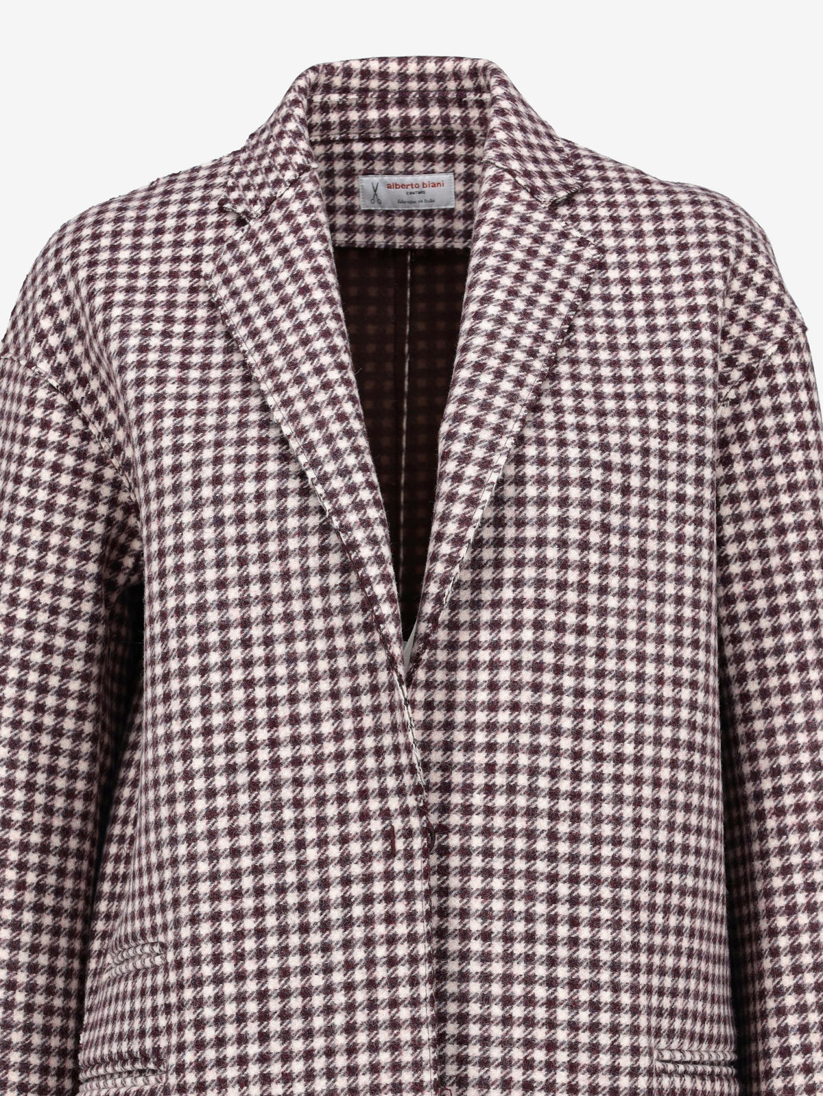 Alberto Biani Checkered Wool Coat CVM26.22.12  Vintage 