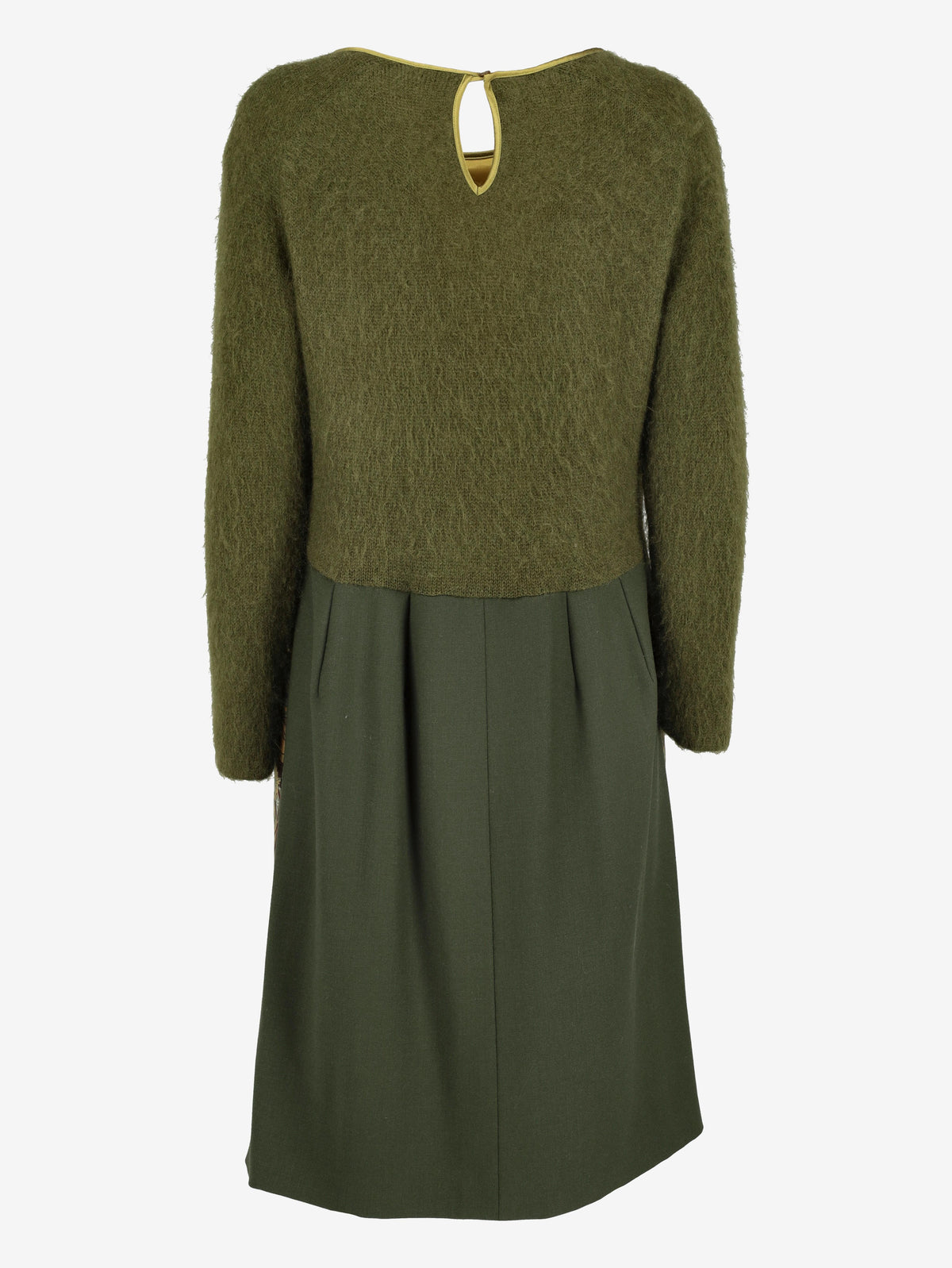 Alberta Ferretti Longsleeve Dress in Wool and Cotton Blend CVM26.6.62  Alberta Ferretti 