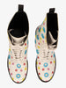 Moschino Combat Boots in White Leather WCV250821.05  Moschino 