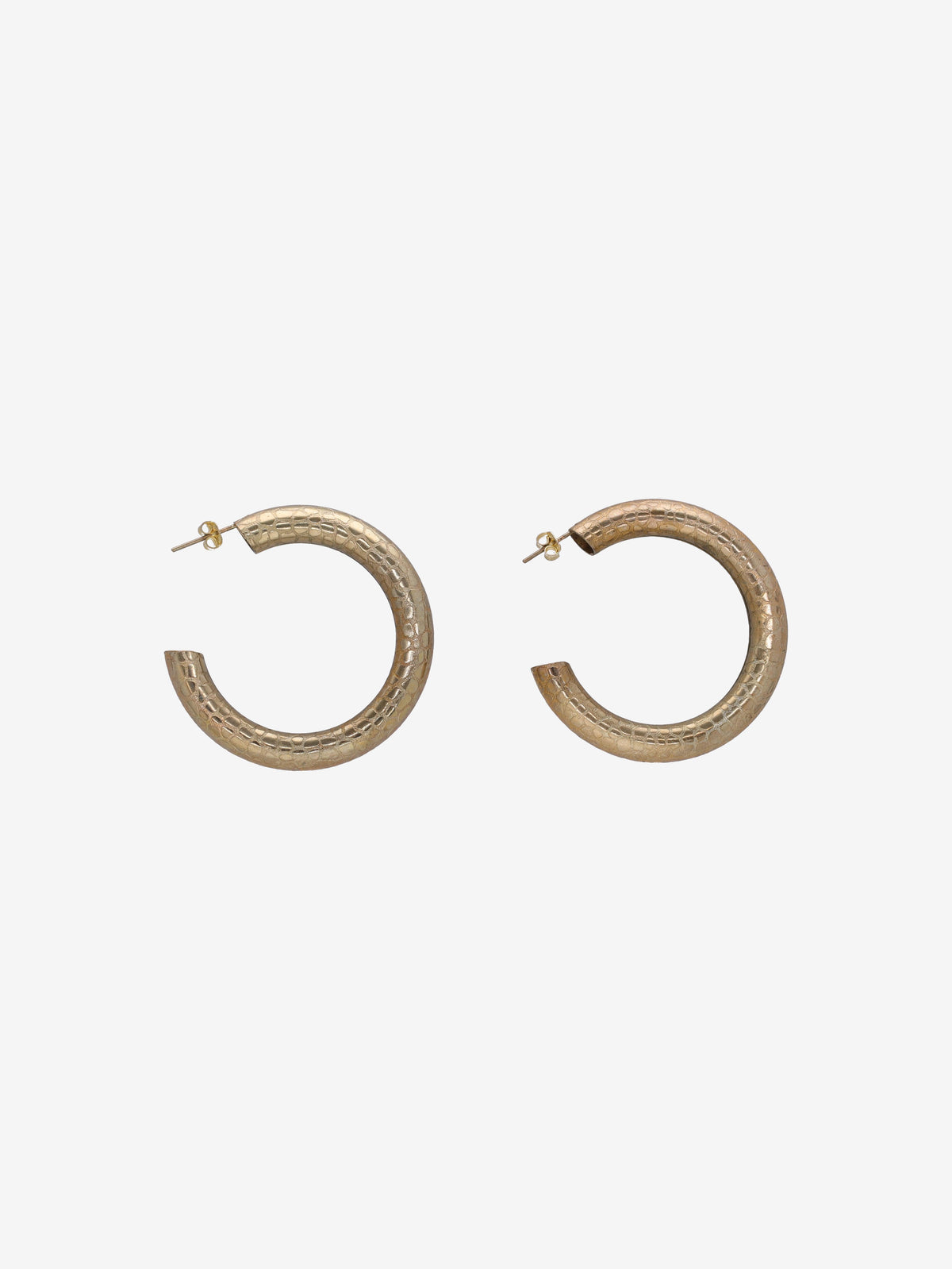 Vintage Textured Snake-Effect Hoop Earrings W13426.43  Vintage 