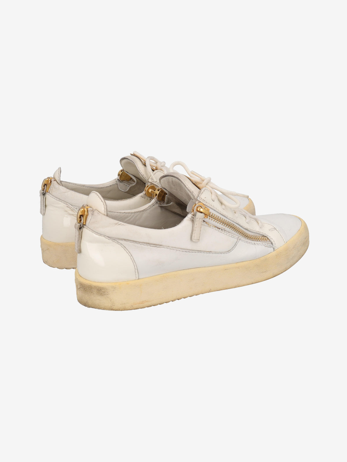 Giuseppe Zanotti White Leather Low-Top Sneakers WCV250877.15  Giuseppe Zanotti 