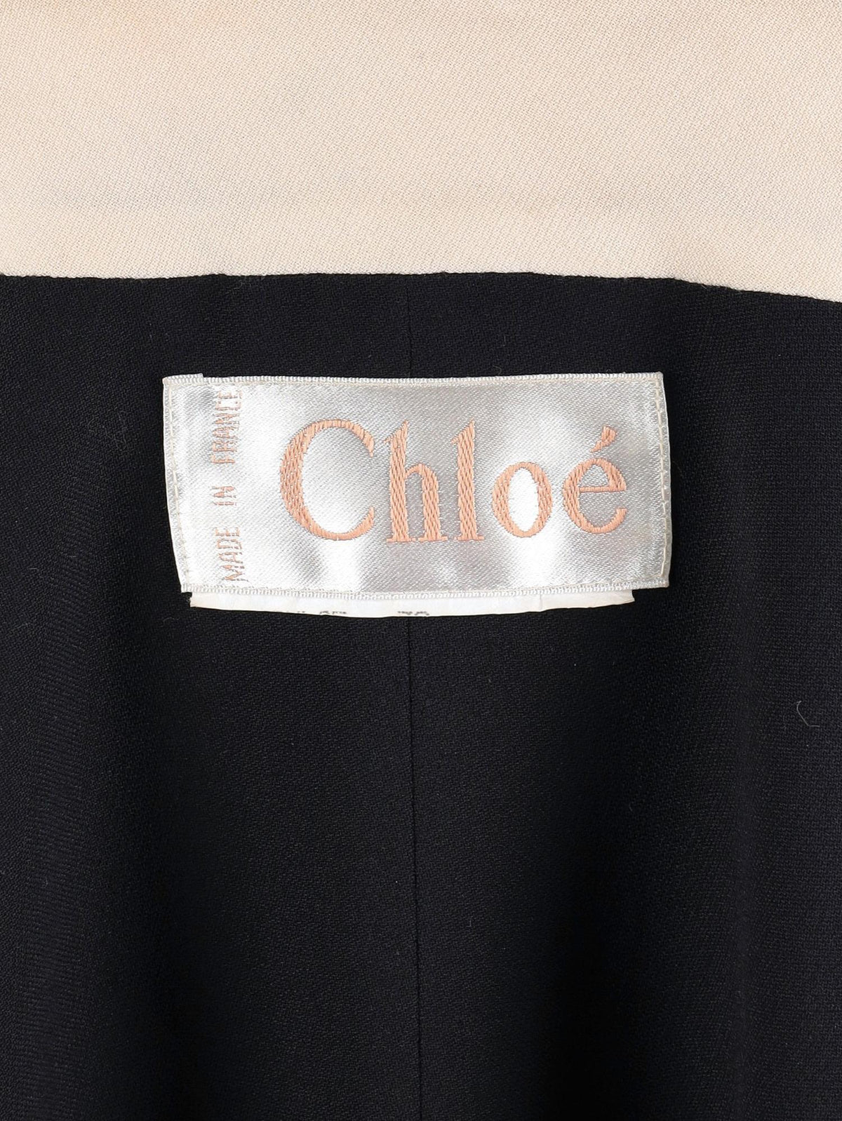 Chloé Cropped Black Tailcoat Jacket with Cream Contrast Collar W27526.26  Chloé 