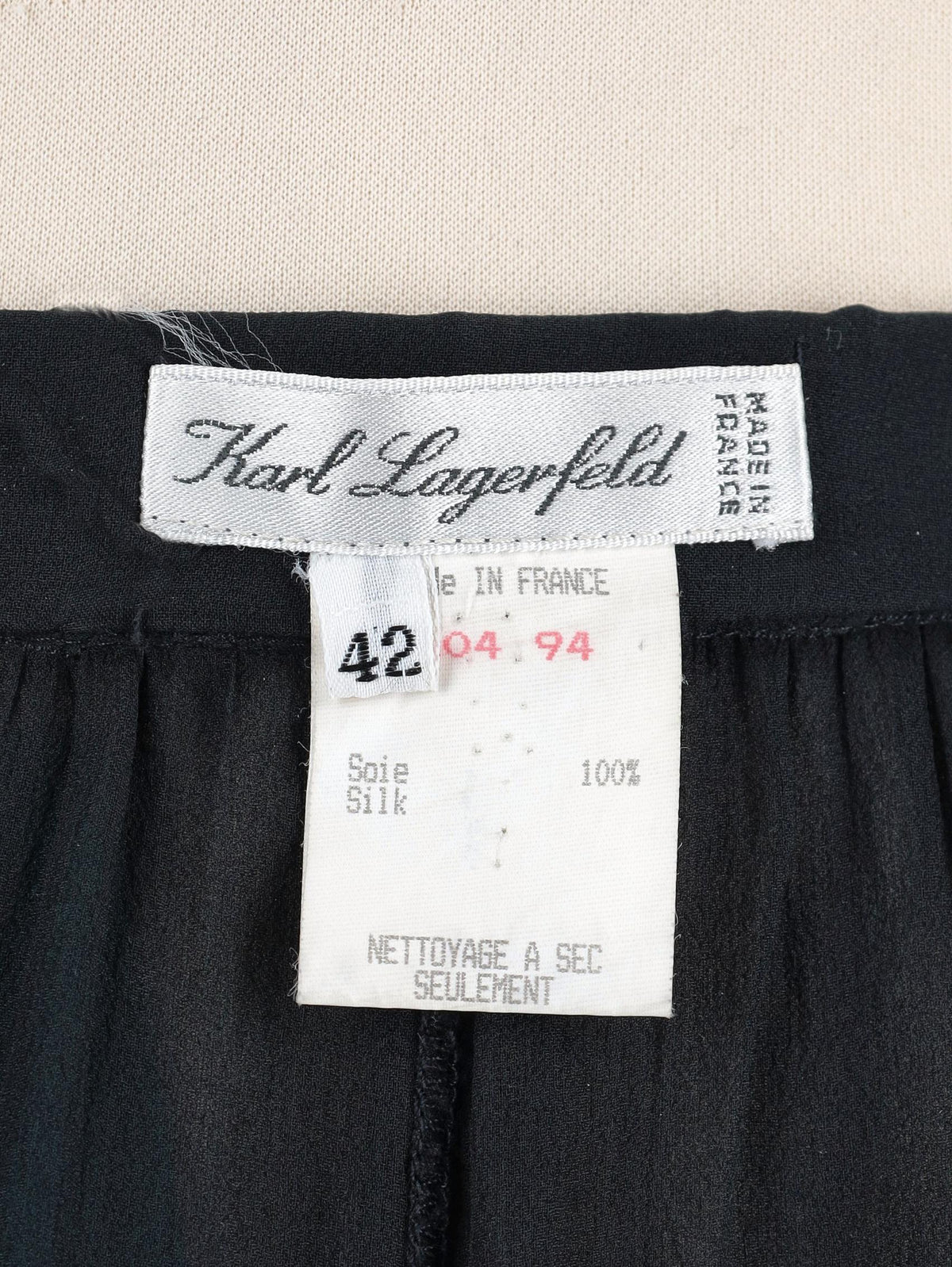Karl Lagerfeld Layered Trousers with Sheer Silk Overlay Skirt W27526.27  Karl Lagerfeld 