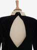 Abito Gianni Versace in velluto nero con colletto in raso
