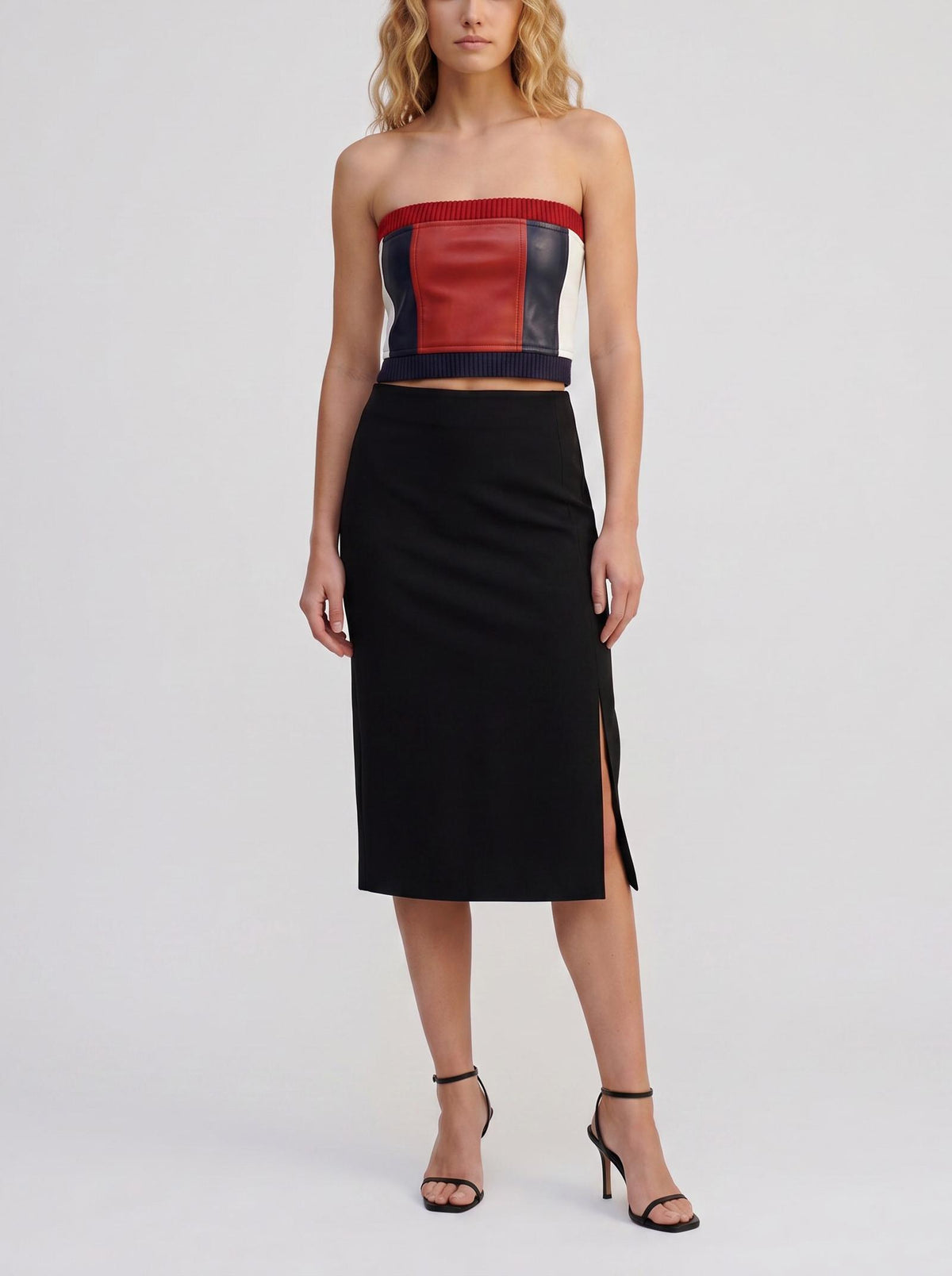 Dsquared2 Multicolor Flannel Bustier Top CVM26.23.84  Dsquared² 