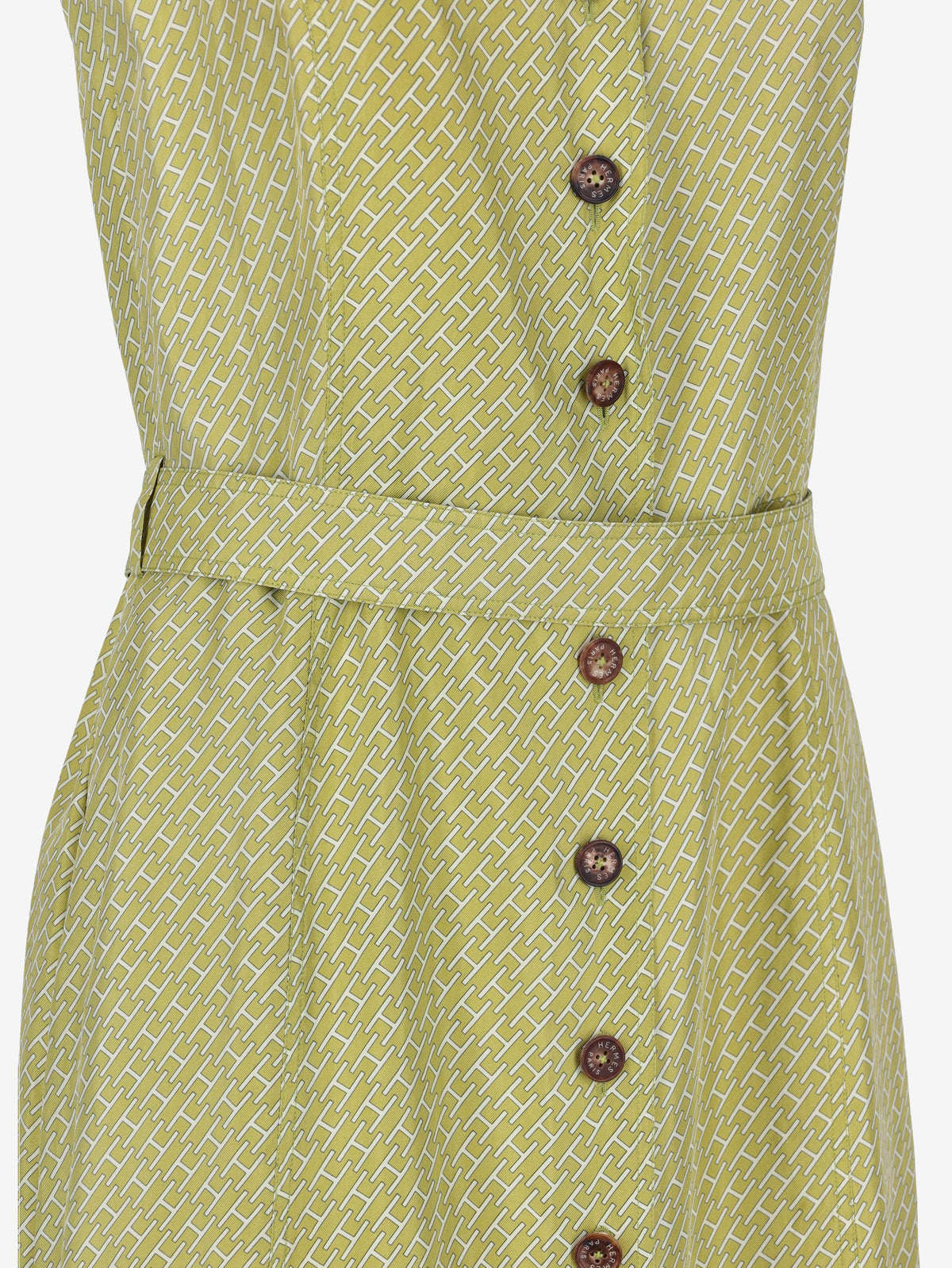 Hermès Sleeveless Shirt Dress in Silk W7426.32  Hermès 