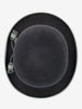 Grey Felt Hat with Silver Ribbon Trim W27526.139  Vintage 
