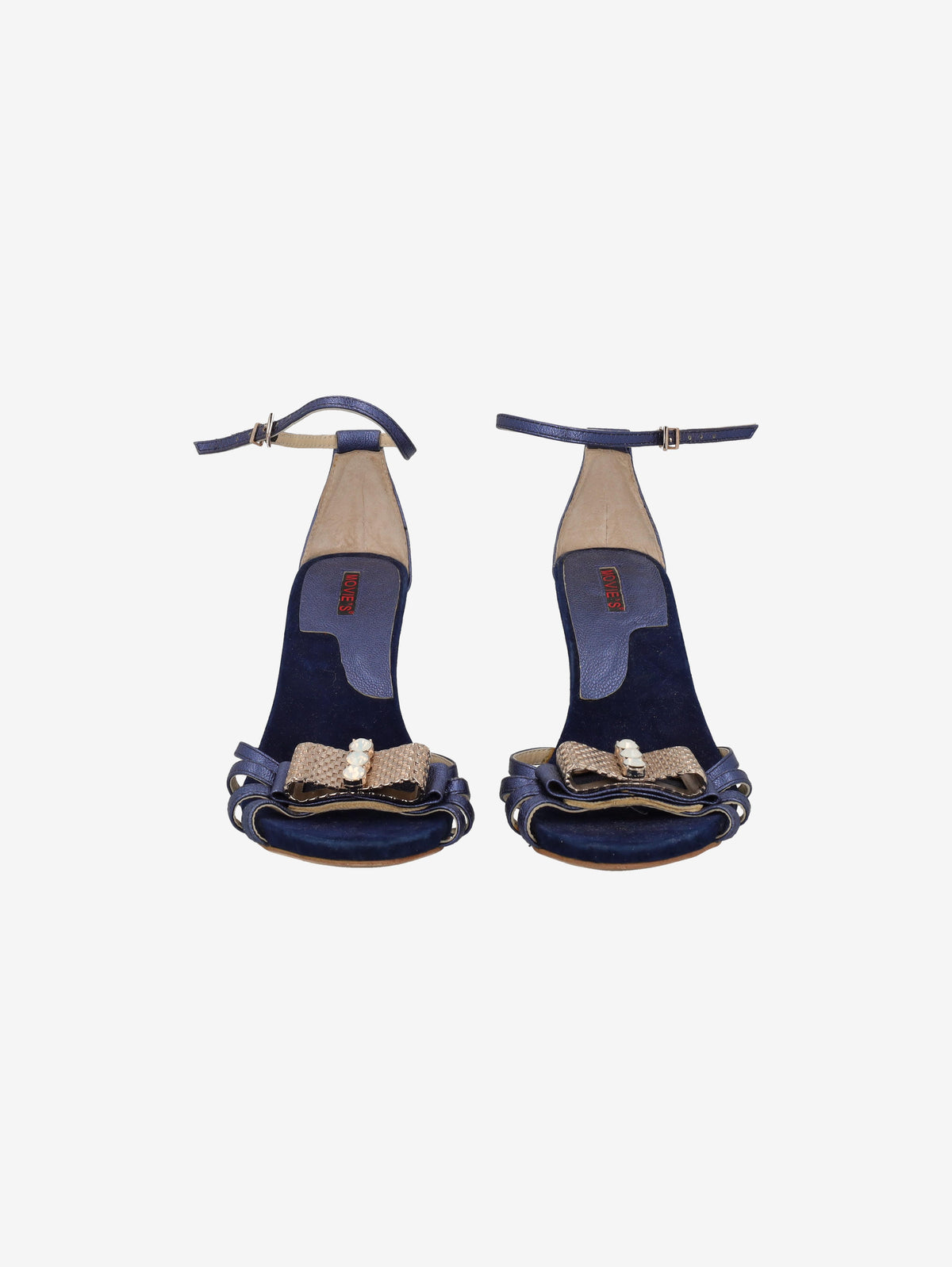 Vintage Navy Suede Embellished Sandals WCV130123  Vintage 