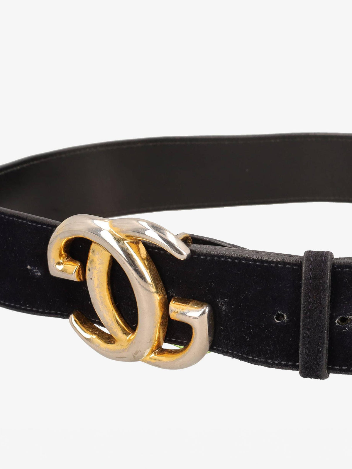 Gucci Black Suede Buckle Belt