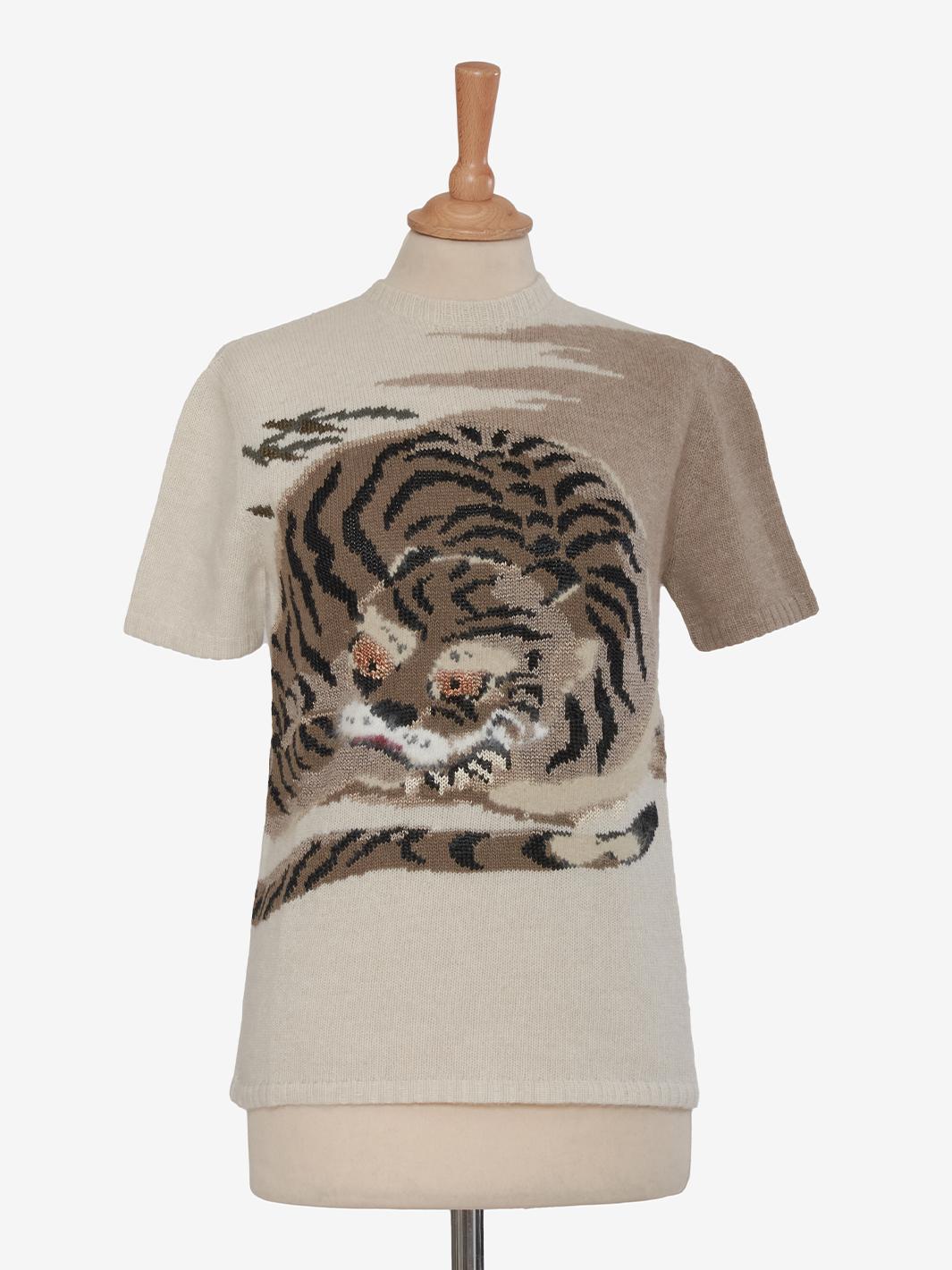 Krizia Hyena Embroidery Sweater