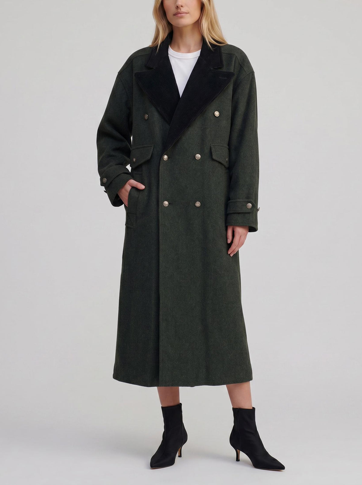 Fendi Textured Wool Long Coat W27526.169  Fendi 