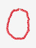 Vintage Red Button & Floral Bead Necklace W13426.123  Vintage 