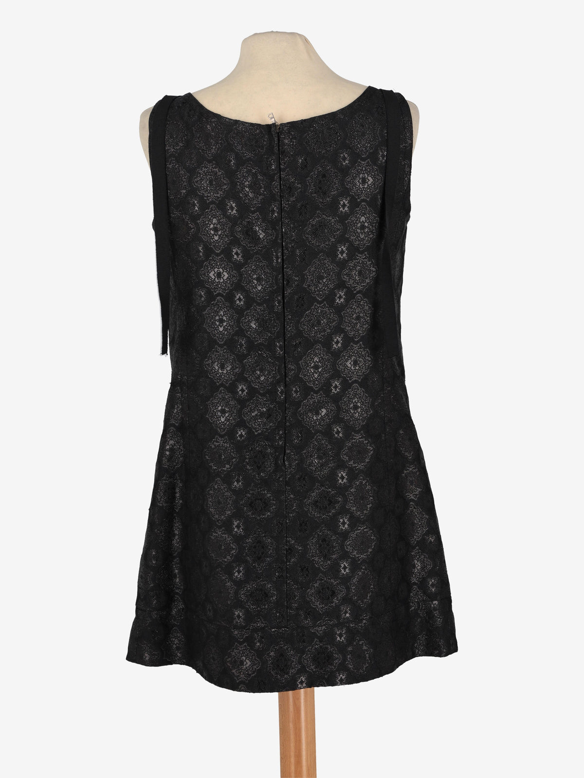 Prada Sleeveless Dress with Crystal Necklace Detail W22070605  Prada 
