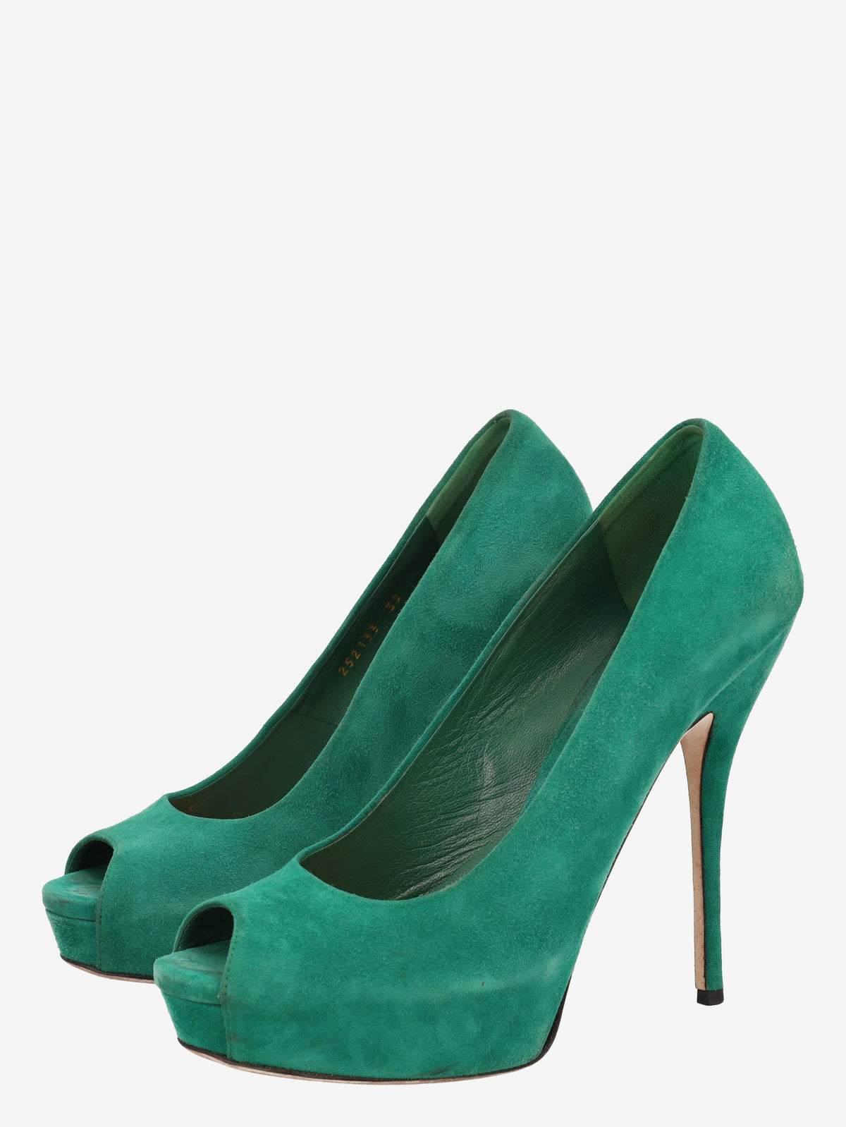 Gucci Green Suede Open-toe WCV041224.119  Gucci 