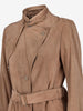 Tod's Long Suede Leather Coat with Belt and Buckle Details W7426.16  Tod's 