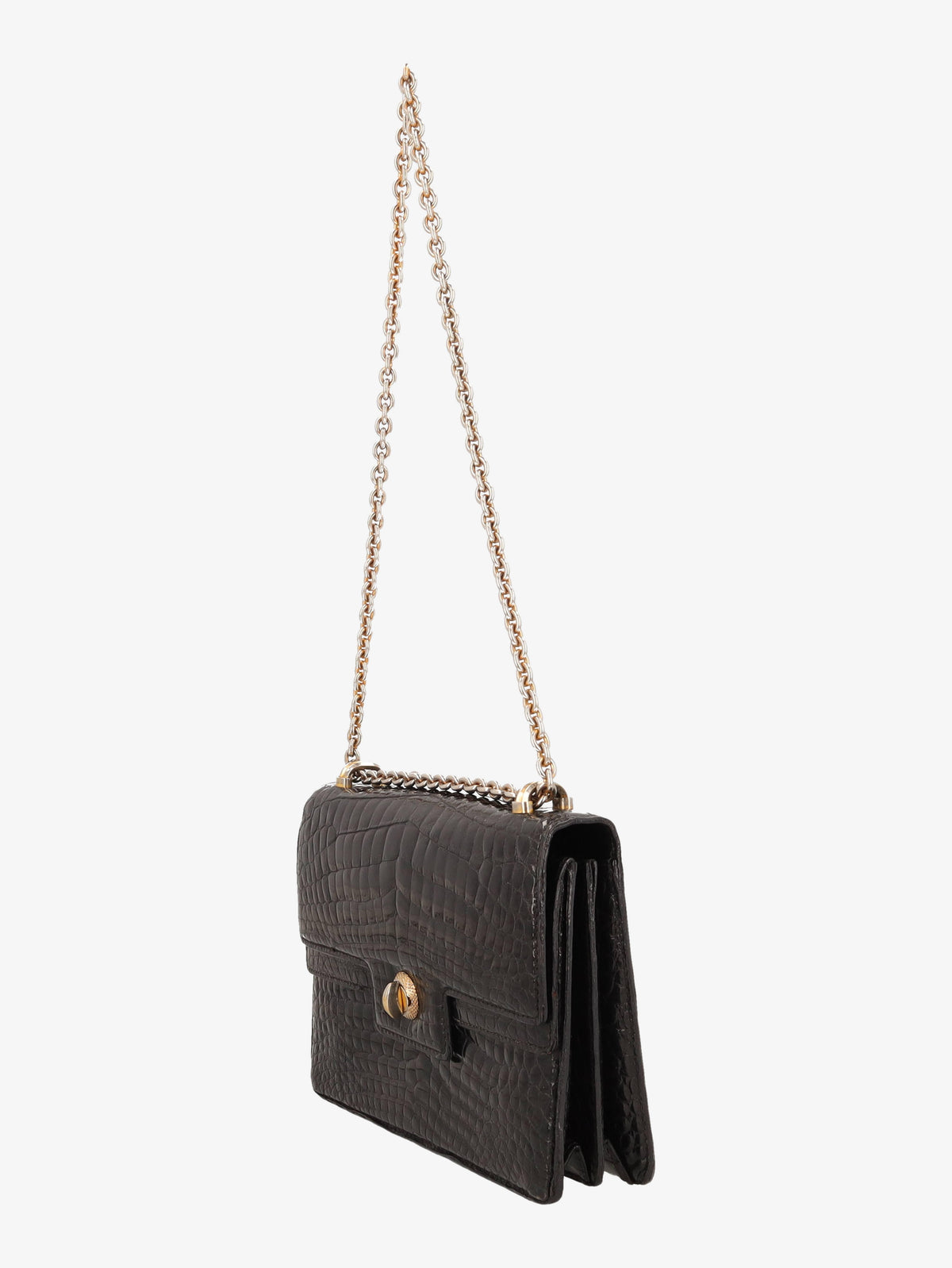 Borsa Gucci con catena in cocco nero