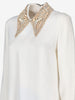 Stella McCartney Shirt with Embellished Collar and Zip Details W7426.11  Stella McCartney 