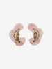 Vintage 1940s Feather and Floral Clip-On Earrings with Gem Detail W13426.27  Vintage 