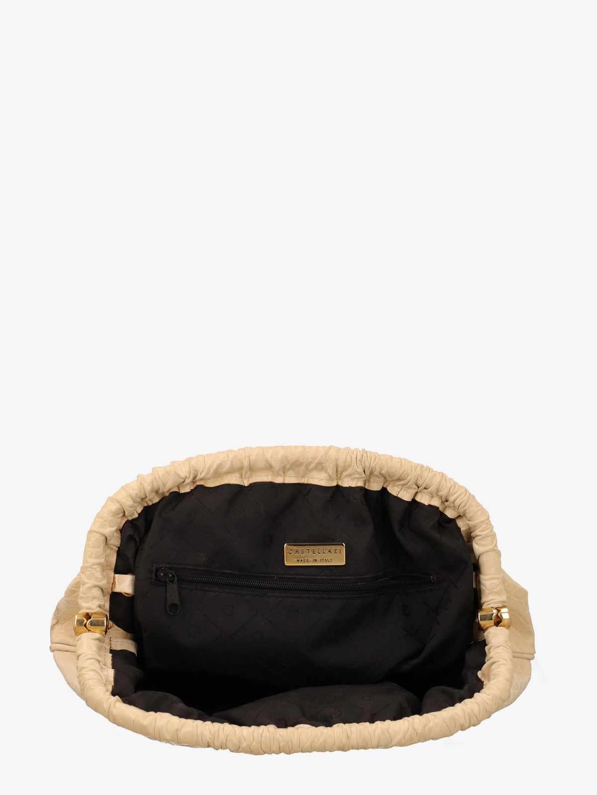 Castellari White Cocco Clutch
