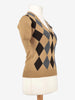 Prada Short-Sleeved Wool Argyle Sweater W02122025.1  Prada 