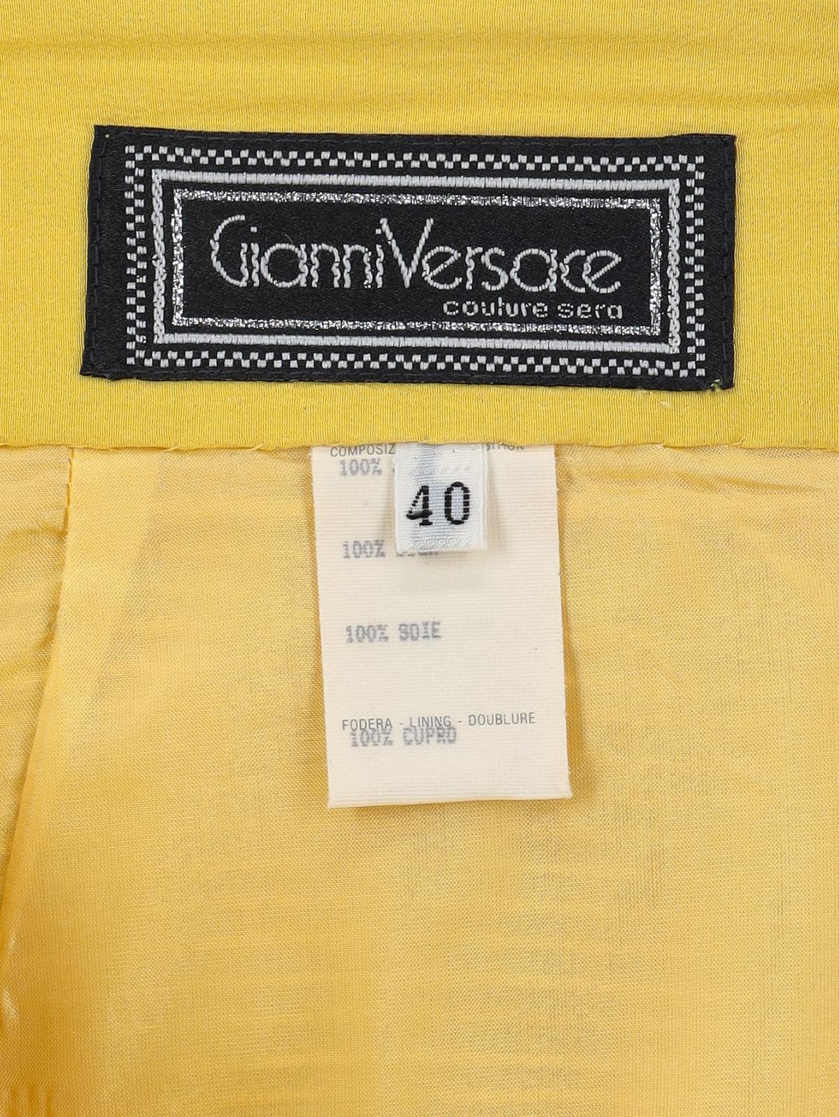 Gianni Versace Couture Black And Yellow Suit