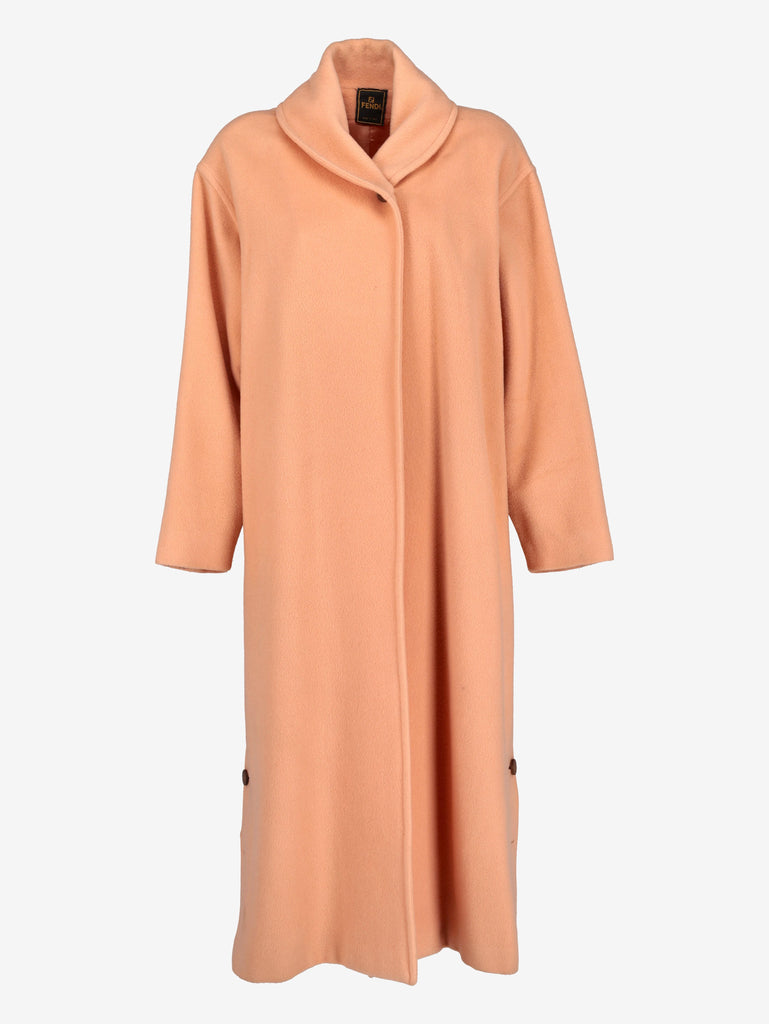 Fendi Wool-Blend Long Coat with Side Button Detail W27526.173  Fendi 