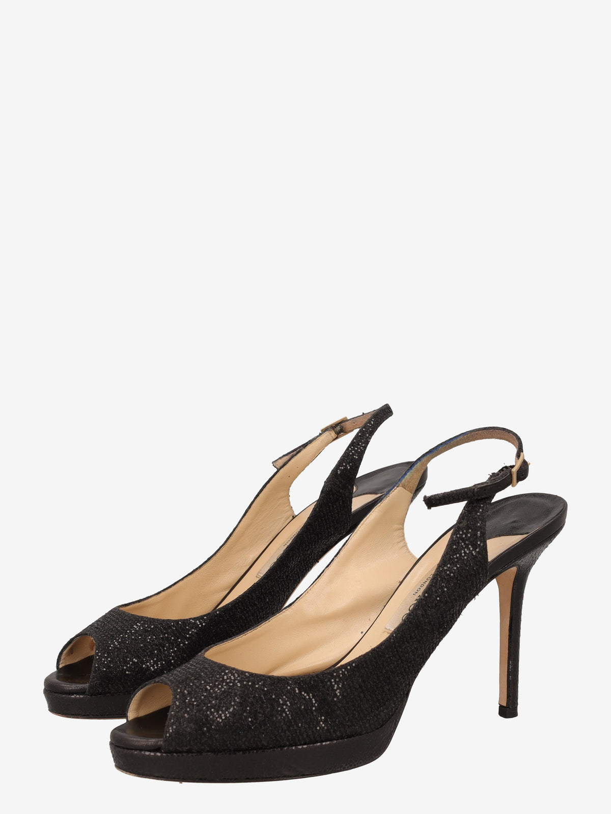 Jimmy Choo Glitter Peep-Toe Slingback Pumps WCV041224.118  Jimmy Choo 