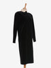 Abito Gianni Versace in velluto nero con colletto in raso