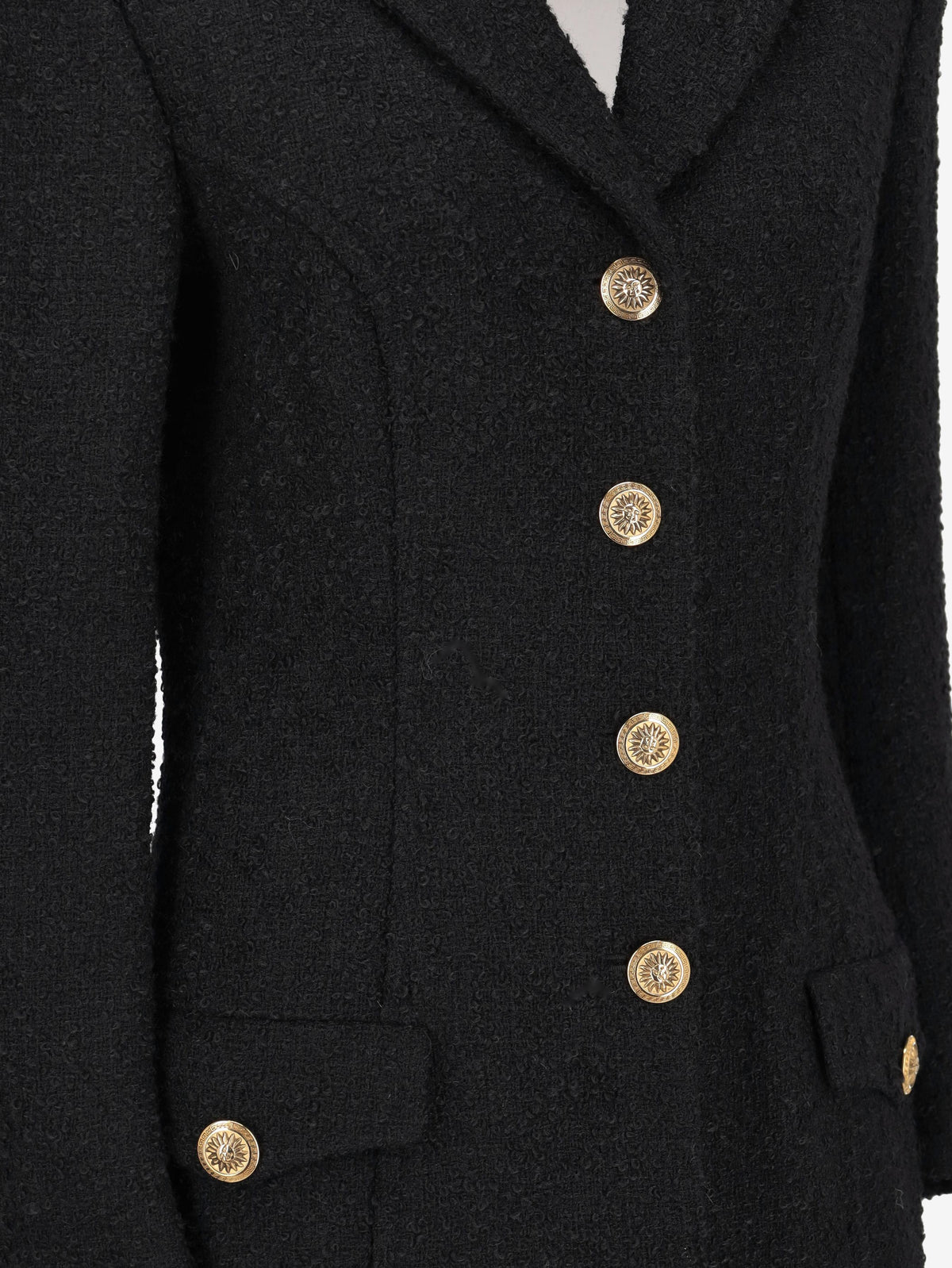 Versace Black Wool Skirt Suit MR260326.18  Versace 