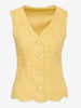 Gai Mattiolo Yellow vest in lace