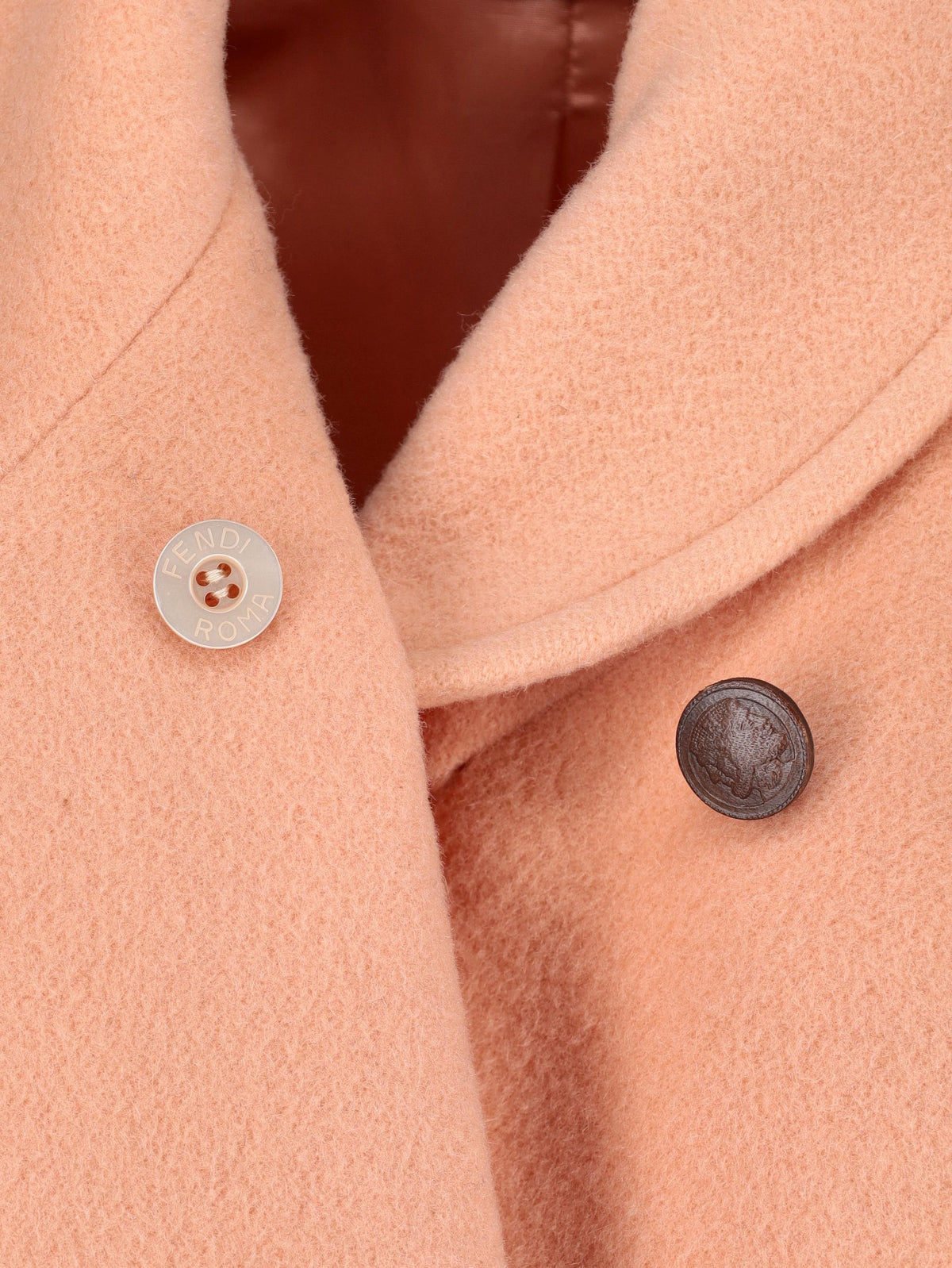 Fendi Wool-Blend Long Coat with Side Button Detail W27526.173  Fendi 