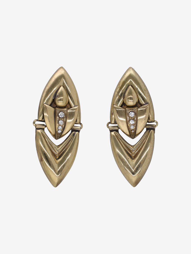 Vintage Long Pointed Earrings W13426.34  Vintage 