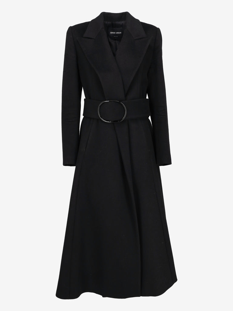 Giorgio Armani Belted Long Wool Coat W27526.168  Giorgio Armani 