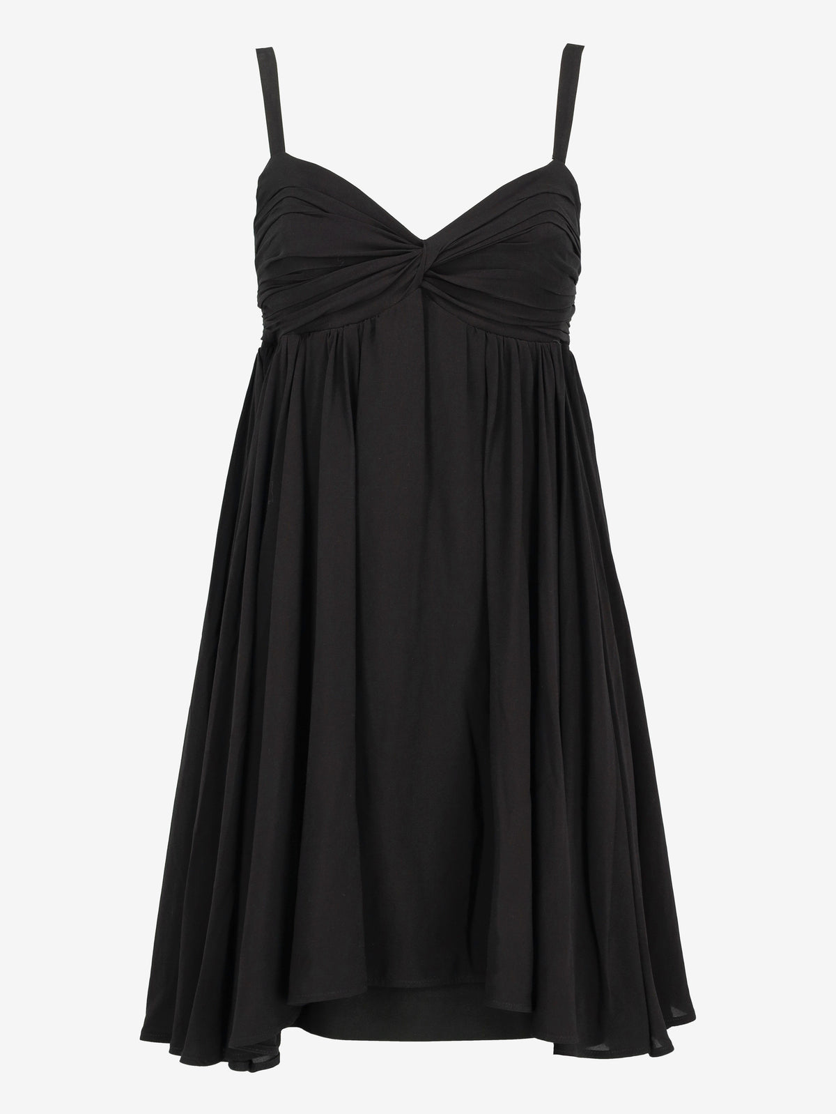 Fendi Black Pleated Babydoll Mini Dress W27526.18  Fendi 