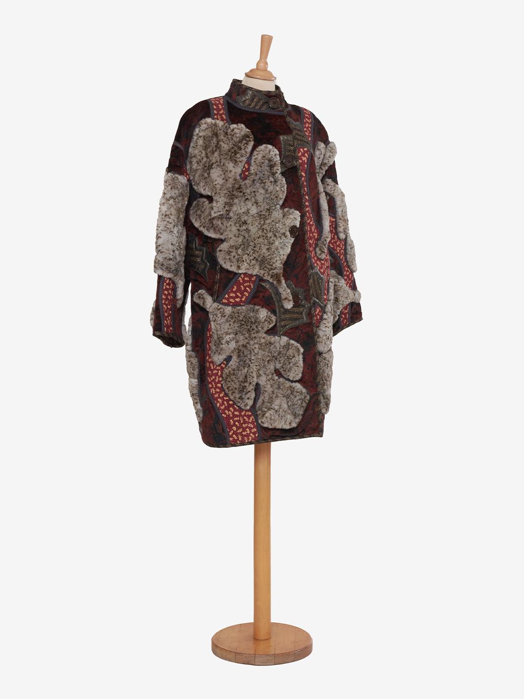 Vintage patchwork jacket with fur - '00 AR032  Vintage 