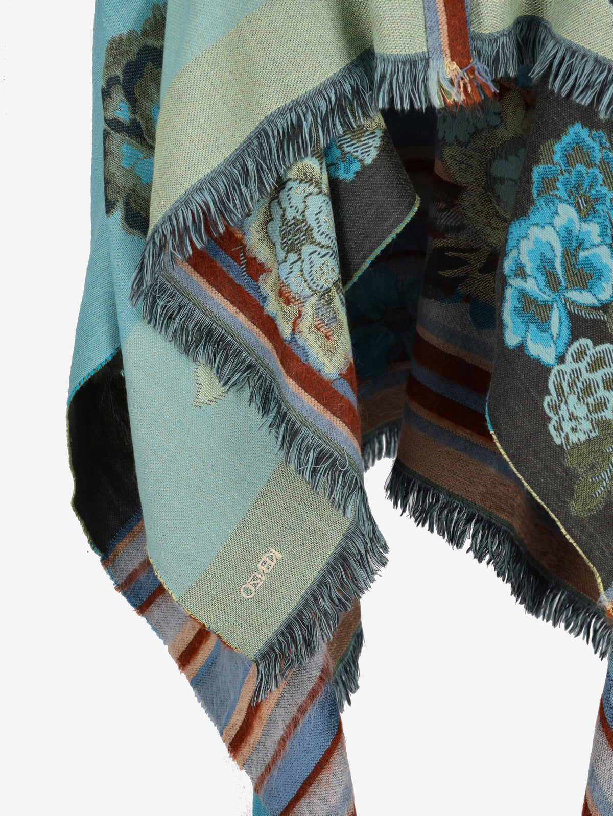 Kenzo Multicolor Floral Shawl with Fringes W27526.53  Kenzo 