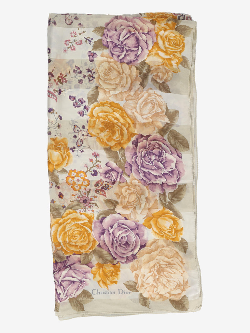 Christian Dior Floral and Geometric Print Scarf W27526.90  Christian Dior 