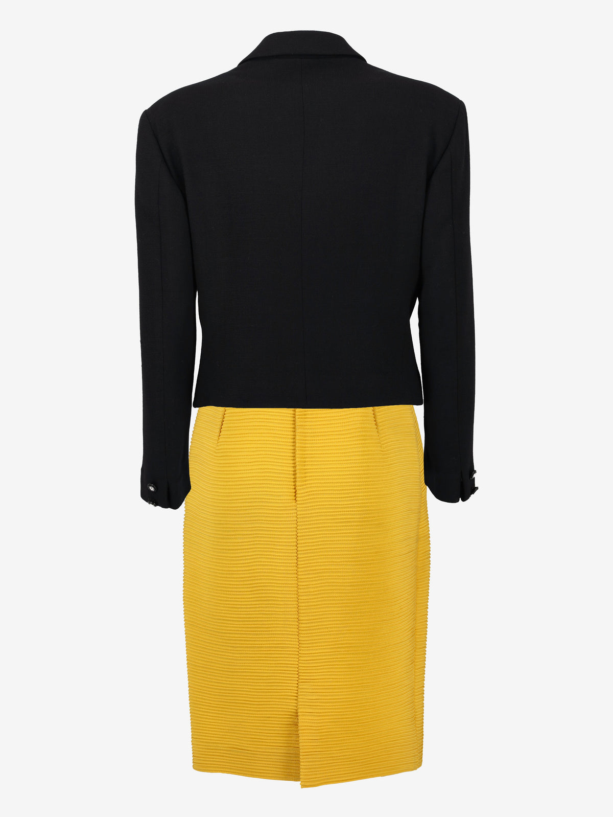 Gianni Versace Couture Black And Yellow Suit