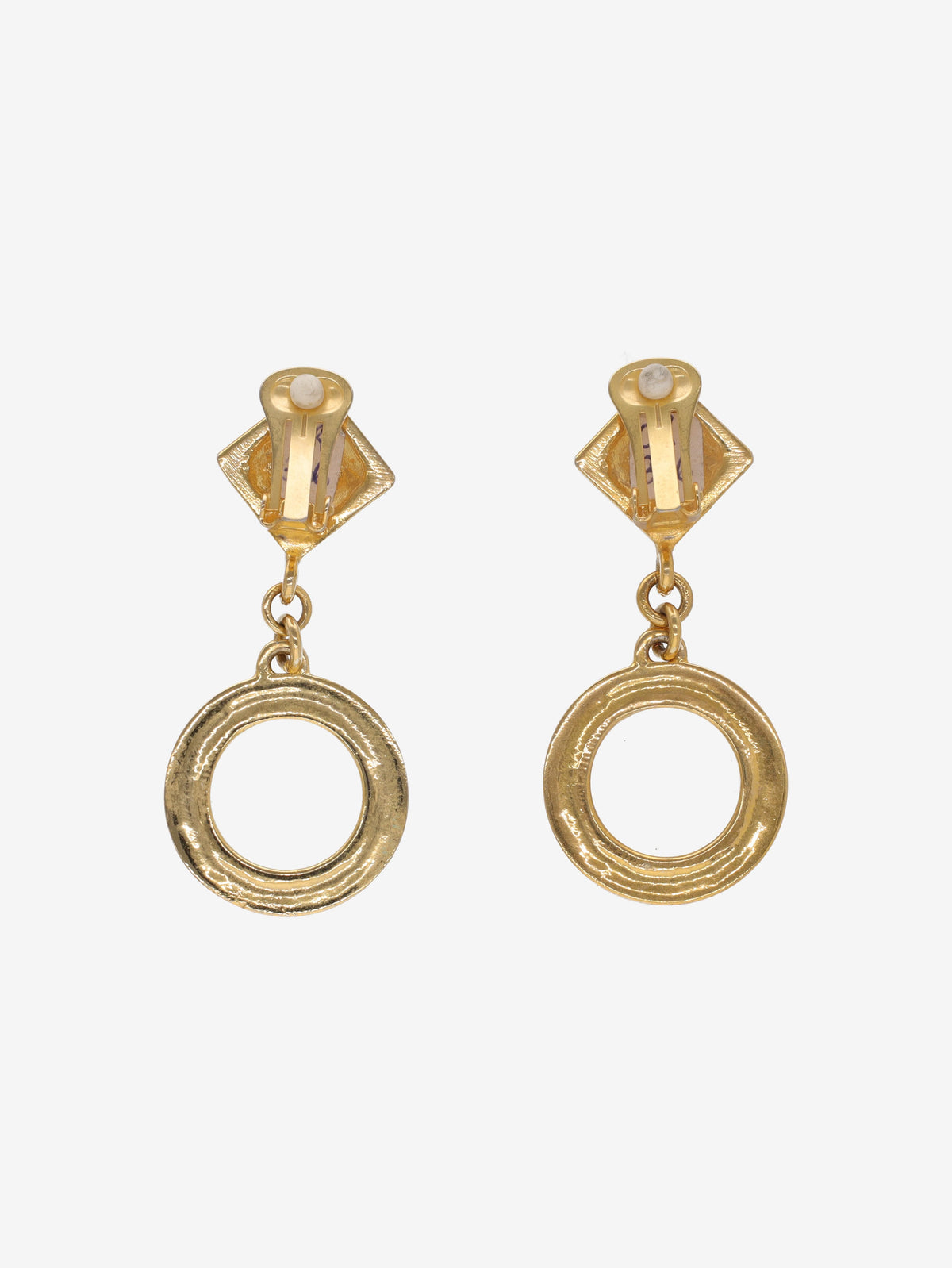 MCM Logo Pendant Clip-On Earrings with Hoop Detail W13426.1  Mcm 
