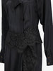 Fendi Black Silk Shirt Dress with Lace Detail W27526.17  Fendi 