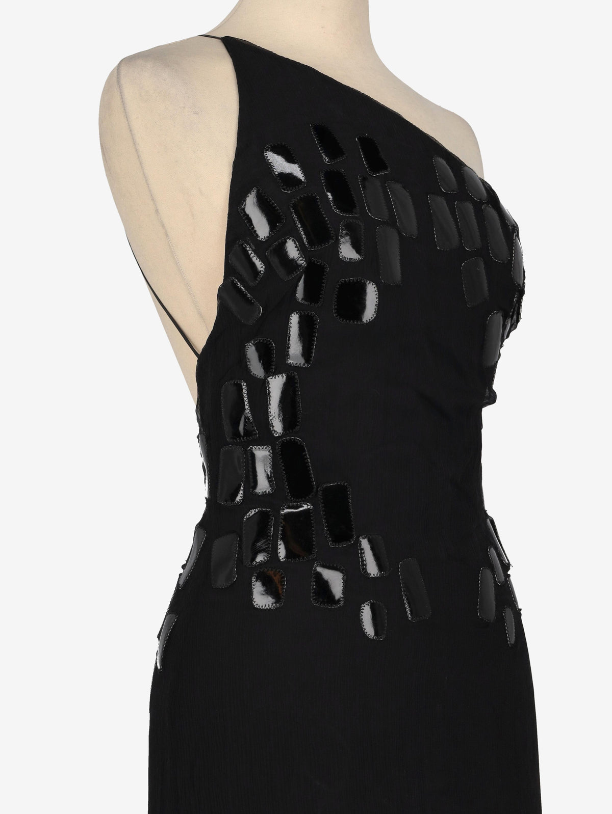 Mondrian Nightgown with Leather Inserts WCV041224.23  Mondrian 