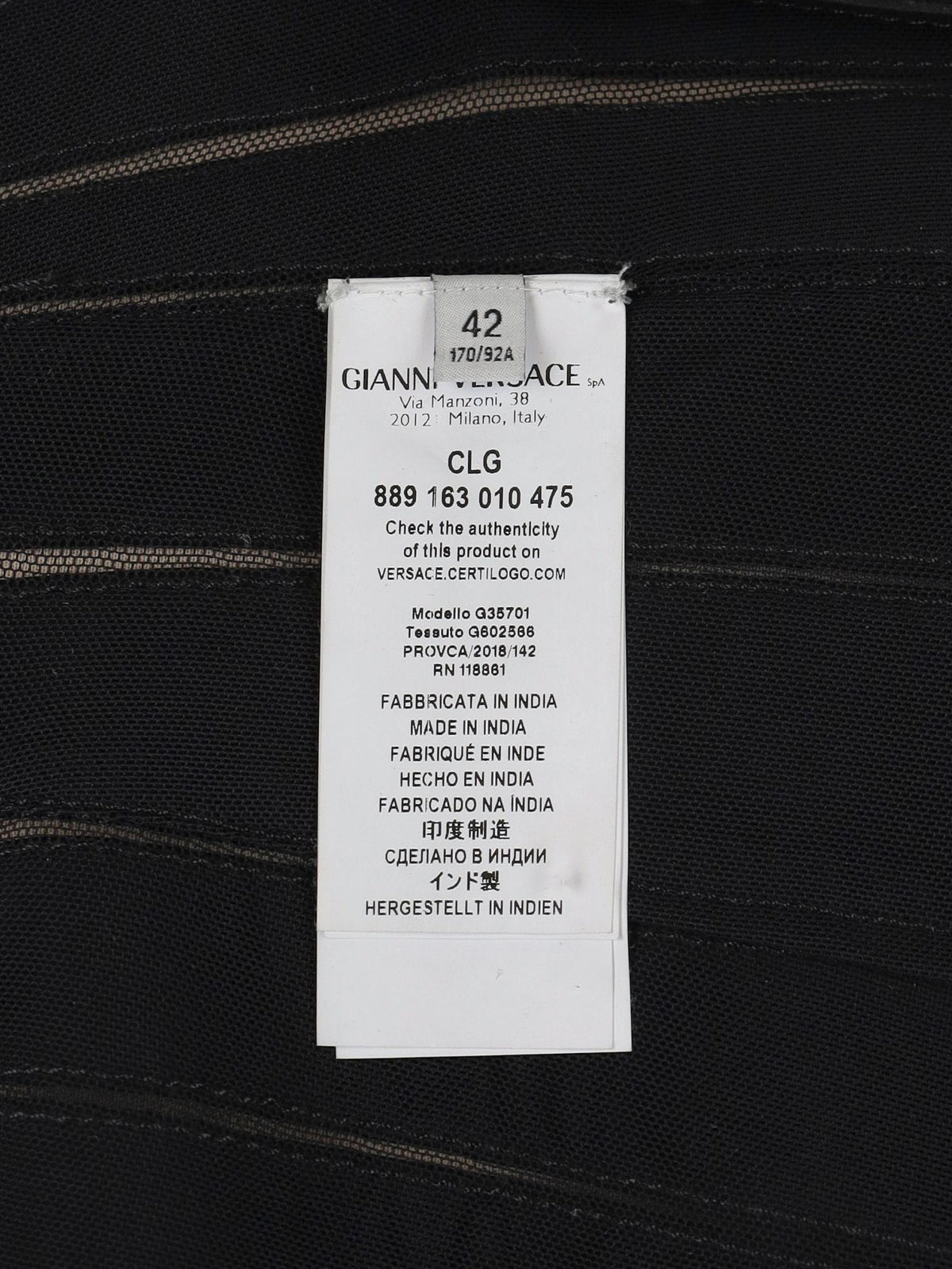 Versace Black Leather Double-Breasted Coat W7426.19  Versace 