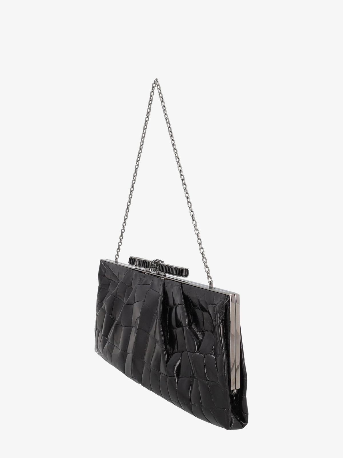 Valentino Clutch Bag In Black Cocco