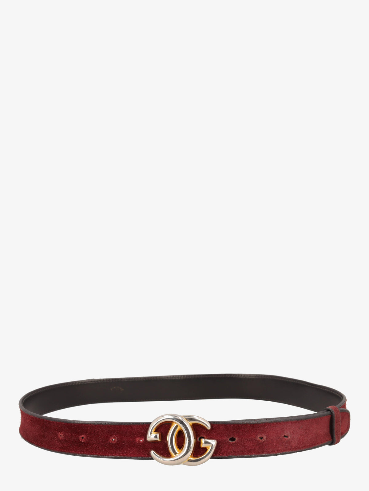 Gucci Burgundy Suede Buckle Belt