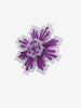 Vintage Geometric Square Earrings with Woven Purple Thread W13426.7  Vintage 